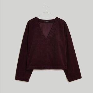 Madewell Waffle-Knit Relaxed V-Neck Top